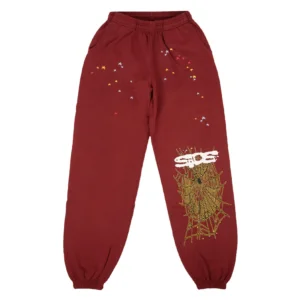 Sp5der Logo Sweatpant Maroon