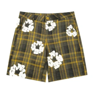 Denim Tears Cotton Wreath Plaid Shorts Yellow Vintage Check