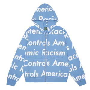 Denim Tears Cotton Wreath Zip Hoodie Light Blue