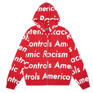 Denim Tears Cotton Wreath Zip Hoodie Red