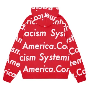 Denim Tears Cotton Wreath Zip Hoodie Red