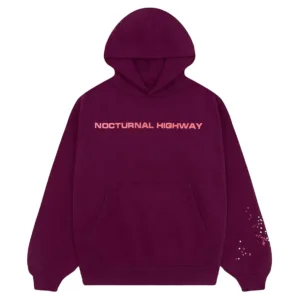 Sp5der Nocturnal Highway Hoodie Dark Purple