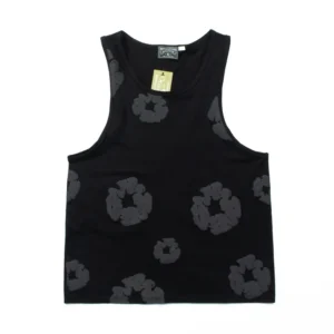 Denim Tears Cotton Wreath Tank Top Black (Grey Print)
