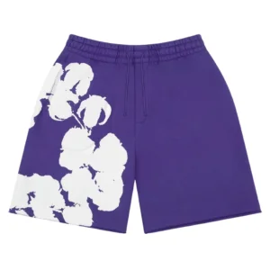 Denim Tears Cotton Wreath Shorts “Purple Mono Bloom”