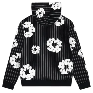 Denim Tears Cotton Wreath Zip Hoodie Black Stripe