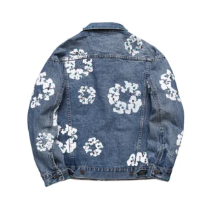 Denim Tears Studded Cotton Wreath Denim Jacket Light Blue