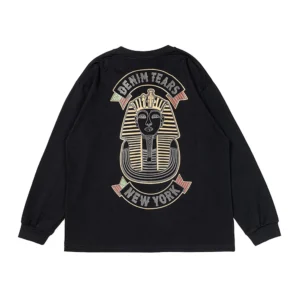 Denim Tears Pharaoh Graphic Long Sleeve T-Shirt Black