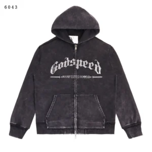 Godspeed Gothic Logo Zip Hoodie Black