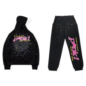 Sp5der P*NK Tracksuit Black