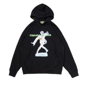Denim Tears Graphic Statue Walking Hoodie Black