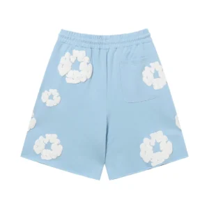 Denim Tears Cotton Wreath Shorts Light Blue