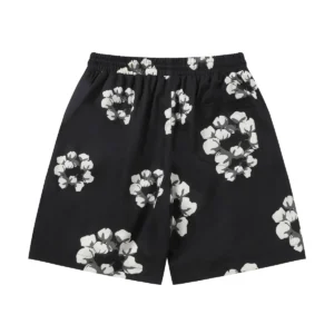 Denim Tears Cotton Wreath Shorts Black Core Essential