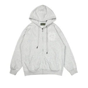 Denim Tears Cotton Wreath Zip Hoodie Grey