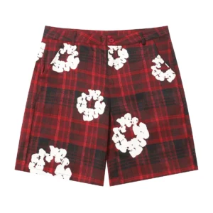 Denim Tears Cotton Wreath Plaid Shorts Red Classic Check