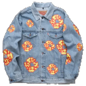 Denim Tears Cotton Wreath Denim Jacket Blue