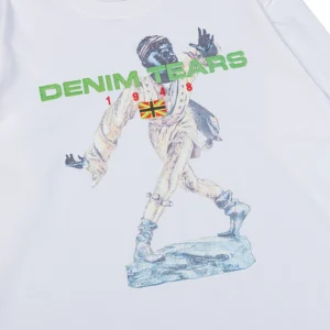 Denim Tears Graphic Statue Walking Sweatshirt White