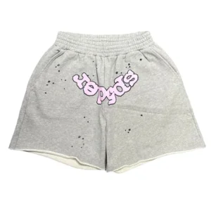 Sp5der OG Web Logo Sweat Short Heather Grey