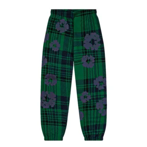 Denim Tears Cotton Wreath Plaid Sweatpants Green