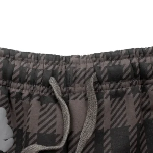 Denim Tears Cotton Wreath Plaid Sweatpants Brown