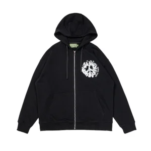 Denim Tears Cotton Wreath Zip Hoodie Black