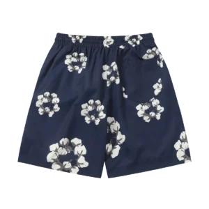 Denim Tears Cotton Wreath Shorts Navy Classic Tone