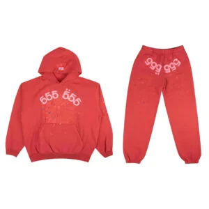 Sp5der Worldwide Red Angel Number 555 Tracksiut Red
