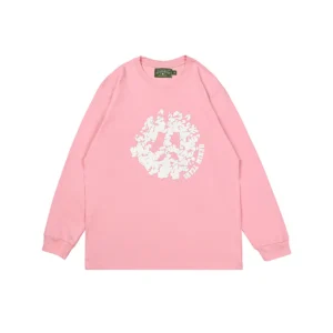 Denim Tears Cotton Wreath Logo Sweatshirt Pink