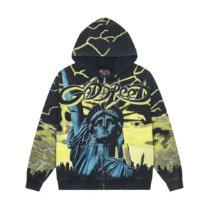 Godspeed Liberty Lightning Zip Hoodie Yellow