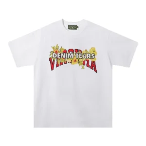 Denim Tears “Virginia” Floral Logo T-Shirt White