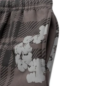 Denim Tears Cotton Wreath Plaid Sweatpants Brown