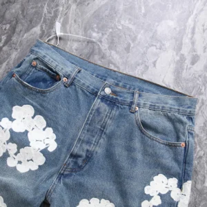Denim Tears Cotton Wreath Denim Shorts Light Blue