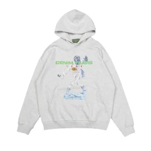 Denim Tears Graphic Statue Walking Hoodie Grey