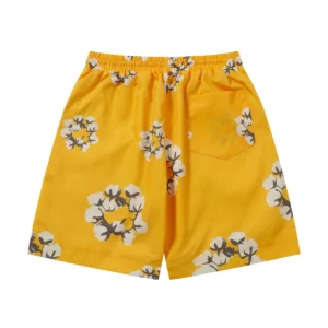 Denim Tears Cotton Wreath Shorts Yellow Bright Summer