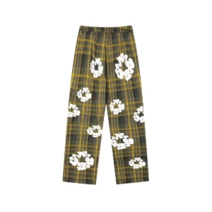 Denim Tears Cotton Wreath Plaid Pants Yellow Vintage Check