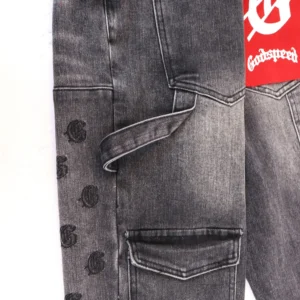 Godspeed Panel Monogram Jeans Gray