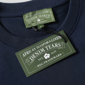 Denim Tears Cotton Wreath T-Shirt Navy