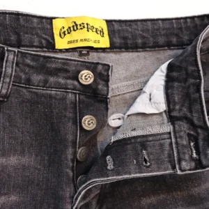 Godspeed Panel Monogram Jeans Gray