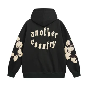 Denim Tears “Another Country” Cotton Wreath Hoodie Black