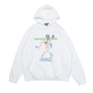 Denim Tears Graphic Statue Walking Hoodie White