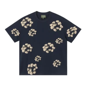 Denim Tears Cotton Wreath T-Shirt Navy