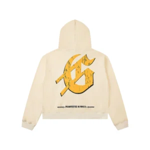 Godspeed Statue Zip-Up Hoodie Beige