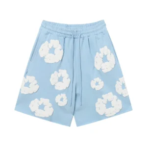 Denim Tears Cotton Wreath Shorts Light Blue
