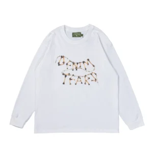 Denim Tears Bone Logo Long Sleeve T-Shirt White