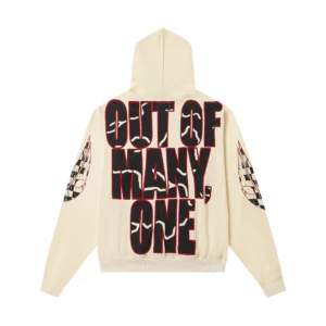 Godspeed “Out of Many, One” Skull Racer Hoodie – Beige