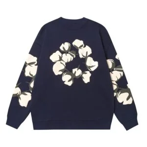 Denim Tears Cotton Wreath Crewneck Sweatshirt Navy Another Country Edition