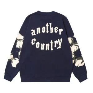 Denim Tears Cotton Wreath Crewneck Sweatshirt Navy Another Country Edition