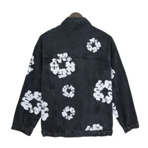 Denim Tears Cotton Wreath Denim Jacket “Washed Black Contrast”