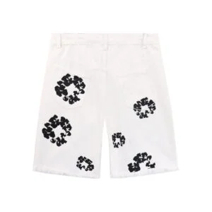 Denim Tears Cotton Wreath Denim Shorts “Mono White Contrast”