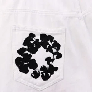 Denim Tears Cotton Wreath Denim Shorts “Mono White Contrast”