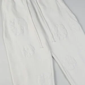 Denim Tears Cotton Wreath Embossed Sweatpants White Minimal Edition